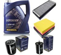 Cambio Olio Set mannol 5L Defender 10W-40 motore + Sct Filtri Kit 10752627