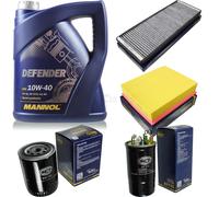 Cambio Olio Set MANNOL 5L Defender 10W-40 motore + Sct Filtri Kit 10752631