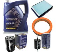 Cambio Olio Set mannol 5L Defender 10W-40 motore + Sct Filtri Kit 10752687
