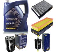 Cambio Olio Set MANNOL 5L Defender 10W-40 motore + Sct Filtri Kit 10753502