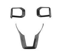 Cambio Pannello Telaio Copertura Pannell Per Kia Per EV6 Per GT GT Per Line 2025 Per LHD Per RHD 3 Pezzi Stile Auto Volante Rosso Cornice Copertura Pulsanti Interni(Carbon Fiber)
