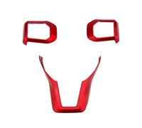 Cambio Pannello Telaio Copertura Pannell Per Kia Per EV6 Per GT GT Per Line 2025 Per LHD Per RHD 3 Pezzi Stile Auto Volante Rosso Cornice Copertura Pulsanti Interni(Red)