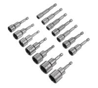Cambio Rapido Dado Driver Bit Set,6mm-19mm Magnetico Dado Setter Drill Bit 14pz