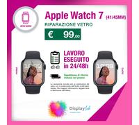 CAMBIO SOSTITUZIONE VETRO DISPLAY APPLE WATCH SERIE 1,2,3,4,5,6,7,8, RIPARAZIONE