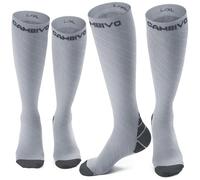 CAMBIVO 2 Paia Calze Compressione Graduata Donna e Uomo, Calze a Compressione 20-30mmHg, Gambaletto Compression Socks Elastiche per Circolazione Gambe, Sport, Trail Running, Viaggio Aereo