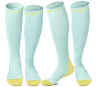 CAMBIVO 2 Paia Calze Compressione Graduata Donna e Uomo, Calze a Compressione 20-30mmHg, Gambaletto Compression Socks Elastiche per Circolazione Gambe, Sport, Trail Running, Viaggio Aereo