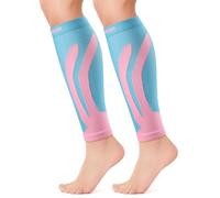 CAMBIVO 2 Paia Polpaccera Compressione Uomo Donna, Calze Compressione, Gambaletti Compressione, Fascia Elastiche Polpaccio, per Corsa, Fitness, Sport, Calcio, Ciclismo, Circolazione, Vene Varicose
