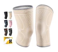 CAMBIVO 2 Pezzi Ginocchiera Ortopedica di Compressione, Tutore Ginocchio Antiscivolo, Ginocchiere Palestra Elastica per Legamenti, Menisco, Sport, Corsa, Gym