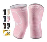 CAMBIVO 2 Pezzi Ginocchiera Ortopedica di Compressione, Tutore Ginocchio Antiscivolo, Ginocchiere Palestra Elastica per Legamenti, Menisco, Sport, Corsa, Gym