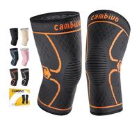 CAMBIVO 2 Pezzi Ginocchiera Ortopedica di Compressione, Tutore Ginocchio Antiscivolo, Ginocchiere Palestra Elastica per Legamenti, Menisco, Sport, Corsa, Gym