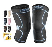 CAMBIVO 2 Pezzi Ginocchiera Ortopedica di Compressione, Tutore Ginocchio Antiscivolo, Ginocchiere Palestra Elastica per Legamenti, Menisco, Sport, Corsa, Gym