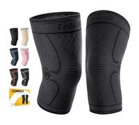 CAMBIVO 2 Pezzi Ginocchiera Ortopedica di Compressione, Tutore Ginocchio Antiscivolo, Ginocchiere Palestra Elastica per Legamenti, Menisco, Sport, Corsa, Gym
