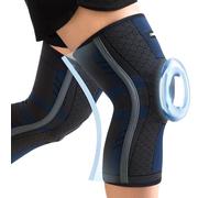 CAMBIVO 2 Pezzi Tutore Ginocchio con Stabilizzatori Laterali In PMMA e Gel Pad Rotulea, Ginocchiera Ortopedica Compressione Elastica per Legamenti, Menisco, Sportivo, Palestra, Pallavolo