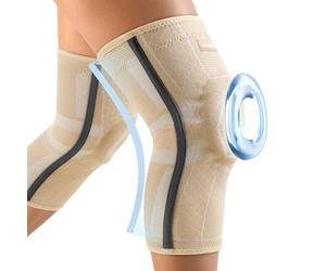 CAMBIVO 2 Pezzi Tutore Ginocchio con Stabilizzatori Laterali In PMMA e Gel Pad Rotulea, Ginocchiera Ortopedica Compressione Elastica per Legamenti, Menisco, Sportivo, Palestra, Pallavolo