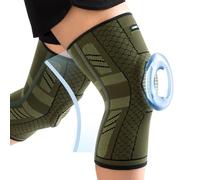 CAMBIVO Ginocchiera Ortopedica 2 Pezzi con Stabilizzatori Laterali in PMMA | Tutore Ginocchio, Ginocchiere Rotulea Compressive, Cuscinetto Rotuleo in Gel, Supporto Elastico per Menisco, Corsa e Palestra