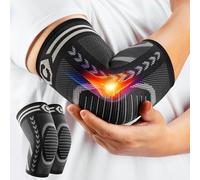 CAMBIVO Tutore Epicondilite Gomito 2 Pezzi, Gomitiere Palestra Compressione, Gomitiera per Epicondilite, Tutore Gomito per Gomito del Tennista, Bodybuilding, Fitness