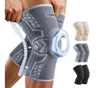 CAMBIVO Tutore Ginocchio x2, Ginocchiera Ortopedica Sportiva con Stabilizzatori Laterali e Patella Gel Pad, Ginocchiera Rotulea Elastica per Artrosi Menisco Lesionato, Pallavolo, Palestra