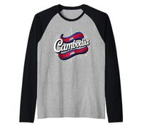 Cambodia Flag Angkor Wat Khmer Heritage Travel Maglia con Maniche Raglan