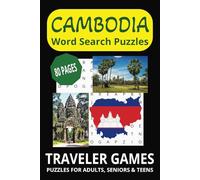 Cambodia Word Search Puzzle Book: Word Searches with Easy to Read Print about Cambodia, Asia, International Travel and More | 6x9 inches 80 pages | 40 ... Gift for Travelers, Vacations and Holidays.