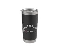 Cambogia Skyline Batticuore Siem Raep I Love Angkor Wat Bicchiere termico in acciaio inox doppia parete