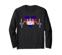 Cambogia Skyline Batticuore SIEM Raep I Love Angkor Wat Maglia a Manica