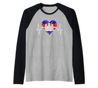 Cambogia Skyline Batticuore SIEM Raep I Love Angkor Wat Maglia con Maniche Raglan