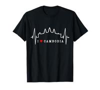 Cambogia Skyline Batticuore Siem Raep I Love Angkor Wat Maglietta