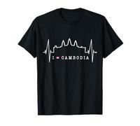 Cambogia Skyline Batticuore Siem Raep I Love Angkor Wat Maglietta