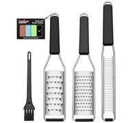 Cambom Grattugia per formaggio, grattugia per agrumi, limoni, grattugia, confezione da 3-304 in acciaio inox, uno strumento affilato per parmigiano, zenzero, aglio, noce moscata, cioccolato, verdure,