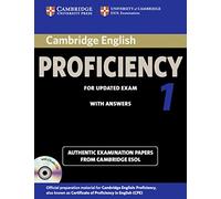 Cambridge Certificate of Proficiency in English 1 for updated exam. Student's Book Pack (Student's Book with answers and 2 Audio CDs): Student’s Book ... Book with answers and Audio CDs (2))