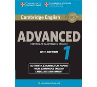 Cambridge English Advanced 1 for Revised Exam from 2015 Student's Bo (Tascabile)