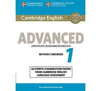 Cambridge English Advanced 1 for Revised Exam from 2015 – Students Book – senza risposte – Tascabile