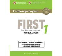 Cambridge English First 1 for Revised Exam from 2015 Student's Book (Tascabile)