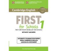 Cambridge English First for Schools 1 for Revised Exam from 2015 Student's