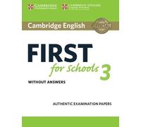 Cambridge English First for Schools 3 Student's Book without Answers (Tascabile)