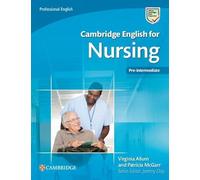 Cambridge English for Nursing Pre-intermediate Student's Book