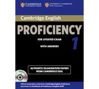 Cambridge English Practice Tests: Proficiency 1. Self-Study Pack. Student's book with Answers. Con 2 CD-Audio: Authentic Examination Papers from Cambridge ESOL