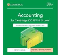 Cambridge IGCSE™ and O Level Accounting Digital Teacher's Resource Access Card