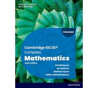 Ian Bettison Math Cambridge IGCSE Complete Mathematics Extended: St (Tascabile)