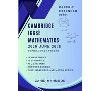 Cambridge IGCSE Mathematics (0580) Paper 2 (Extended): Topical Past Papers