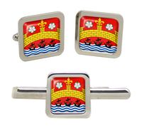Cambridge (Inghilterra) Quadrato Gemelli E Fermacravatta Set
