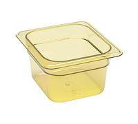 Cambro 64HP150 h-pan 1/6-size 10,2 cm D ambra - caso di 6