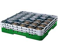 Cambro Camracks 20S638 - Set di 3 cestini in polipropilene per manico e bicchieri con 20 scomparti, misura 1/1, colore: Verde bottiglia, diametro 9,84 cm, altezza massima 17,4 cm