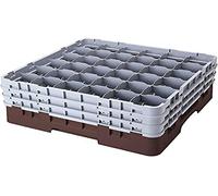 Cambro Camracks 36S638 - Set di 3 contenitori in polipropilene per manico e bicchieri, diametro 7,3 cm, misura 1/1, 36 scomparti, altezza 17,4 cm, colore: Marrone
