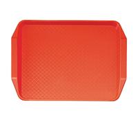 Cambro Vassoio da portata in polipropilene Fastfood con manici rossi, 43 x 30 cm, 1 pezzo