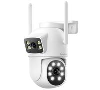 Camcamp 2.5K Videosorveglianza Wifi Esterno, 1PC PTZ Doppia Lente, 0 Canone mensile, 4MP Visione Notturna a Colori, Seguimiento Automático Movimento, 2 Vie Parla, 2.4G/5G WiF