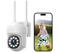 Camcamp Telecamera WiFi Esterno, Telecamera Aggiuntiva, Tracciamento Automatico, Registrazione 24/7, Visione Notturna a Colori, 5G wi-fi, Rilevamento Movimento, Solo WiFi NVR, CloudEye 365 APP