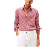 Tommy Hilfiger Camicia da Uomo Flex Poplin Big Gingham RF MW0MW41713 L/S Camicia, Rosso, M, Rosso (Rosso Medio/a Quadri), M