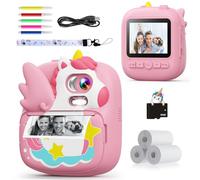 CAMCLID Macchina Fotografica Bambini Istantanea, Schermo 2,4" 1080P HD