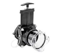 Camco 39050 - Valvola a saracinesca pronta all'uso con adattatore trasparente integrato, colore nero